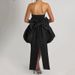 Women's Sexy Strapless Bow Tie Lantern Dress With High Slit For Evening Parties Formal Wear Women's Clothing_ecoleips.com
