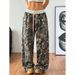 Women's Clothing Youth Casual Pants Women's Elastic Waist Camouflage Print Slim Wide Leg Mopping Long Pants_ecoleips.com