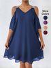 Women's V Neck Puff Sleeve Sequin Dress, Fashion Party Gown, Casual Life & Gathering Wear, Elegant Evening_ecoleips.com
