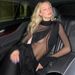 Hot-Selling Women's Fashion 2025 Autumn New Sexy Mesh Patchwork Sheer Slim-Fit Long-Sleeve Bodysuit Wholesale_ecoleips.com