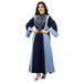 Women's Clothing Splicing Contrast Color Hot Diamond Style Robe Dress_ecoleips.com