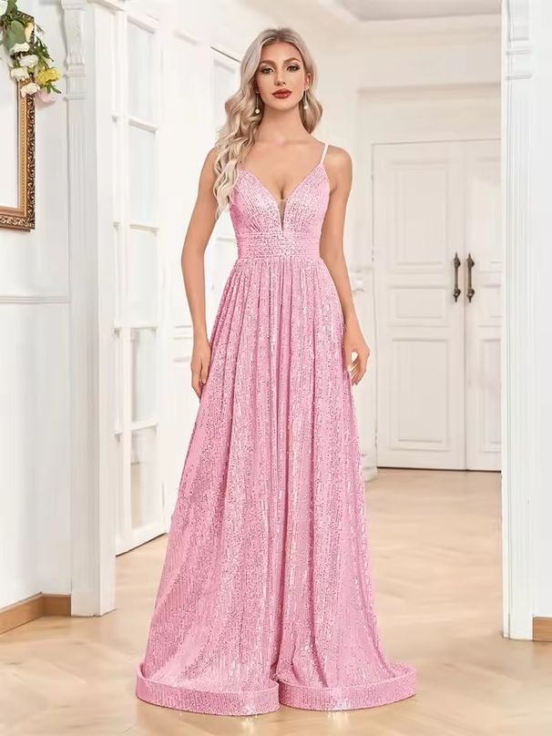 Elegant Backless Sequin Evening Dress – Slim Fishtail Gown For Bridesmaid, Banquet & Formal Events_ecoleips.com