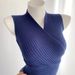 Korean Style Women's Vest Crossover V Neck Asymmetrical Sleeveless Knitted Short Top for Mature Sophisticated Fashion_ecoleips.com
