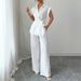 Diyun European And American Elegant Style Shirt Short Sleeve Straight Pants Suit Women's Clothing 2025 Autumn/Winter_ecoleips.com