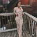 Cross-Border European And American Style 2024 Summer New Printed Hooded Cardigan Top Leopard Print High Waist Tight Long_ecoleips.com