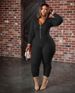 Women's Clothing Women's Knitted Wool Padded Shoulder Hooded Jumpsuit Style Fashion Autumn Winter Long Sleeve For Formal & Casual For Women_ecoleips.com