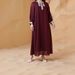 Muslim Dress Women Elegant V-Neck Arab Robe Dress – Loose Fit Short Sleeve Muslim Fashion For Modest Comfort_ecoleips.com