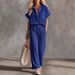 Women's Clothing Women's Fashion Casual Two Piece Set Short Sleeve Top And Pants Autumn/Summer For Formal & Casual_ecoleips.com
