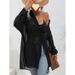 Women's Clothing Black Semi Transparent Light And Refreshing Long Sleeved Sun Drying Shirt For Women_ecoleips.com