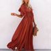 Women's Clothing Women's Beach Cover Up Long Sunscreen Cardigan Skirt Solid Color Holiday Seaside Dress_ecoleips.com