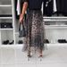 2025 New Trendy Leopard Print Elastic Waist Flared Mesh Skirt For Women_ecoleips.com