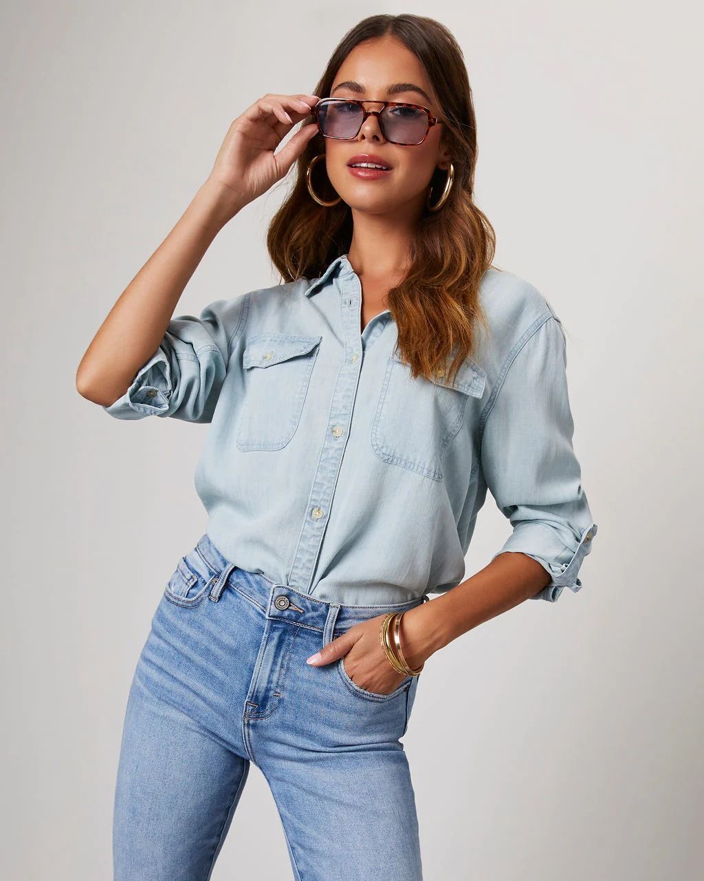 Women's Clothing Autumn Casual Lapel Single Breasted Long Sleeved Denim_ecoleips.com