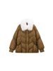 girl Girl Winter "Snow Top Fox" French Style Goose Fox Fur Loose Warm Down Jacket Coat 18706_ecoleips.com