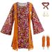Halloween Cosplay Women's Arabian Fringed Costume, Vintage Hippie Performance Outfit, In Stock_ecoleips.com