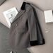 2025 Fall/Winter New Loose-Fit Blazer With Stylish Design, Slimming Gray Women's Suit Jacket_ecoleips.com