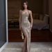 Elegant & Sexy Off-Shoulder Slit Sequin Dress For Women - Glamorous Party Evening Gown (Gold/Black/White/Silver/Pink, XS-XXL)_ecoleips.com