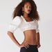 Aria Basics Aria Basics Cross-border European American Style Women's New Casual Ultra-short Top With Ruffled Trim And Decorative Buttons, Sexy_ecoleips.com
