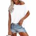 Women’s Batwing Sleeve Top – Off-Shoulder Cotton Blend Tee (7 Colors) | S-5XL | Soft & Breathable_ecoleips.com