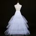 White Petticoat Slip With Double Hoops & Triple Layers For Wedding Dresses, Ball Gowns, And Lolita Fashion – Elegant Bustle & Train Support_ecoleips.com