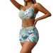 Voya 2026 New European And American Foreign Trade Bikini Printed Patchwork Two-Piece Swimsuit Women's_ecoleips.com