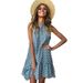 2026 Women Round Neck Sleeveless Polka Dot Dress, Loose Big Swing Ruffled Casual Dress_ecoleips.com