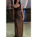 Women's Clothing Women's Slim Silk Dress Gold And Silver Casual Party Dress With Slit Summer For Formal & Casual For Women_ecoleips.com