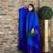 Elegant Muslim Kaftan Dress With Batwing Sleeves & Fringe Detail – Modest Party Maxi Dress Loose Fit Long Sleeve Abaya, Boho Chic Evening Gown_ecoleips.com