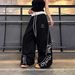 Women's Hip Hop Street Dance Sweatpants Casual Patchwork American Letter Print High Waist Jazz Dance Curved Pants Autumn_ecoleips.com