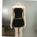 Women's Fashion Sexy Strapless Ruched Double Layer Skirt Pants Two-Piece Set_ecoleips.com
