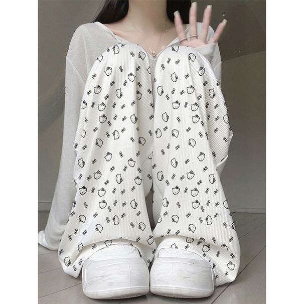 Slimming Digital Print Straight Leg Pants Korean Style Summer Women's Loose Fit Comfortable Casual Men's Sportswear_ecoleips.com