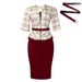 D573 Foreign Trade Women's Fashion New Fashionable Elegant Patchwork Bodycon OL Pencil African European American_ecoleips.com