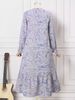 Muslim Women's Clothing Middle Eastern Fashion Robe Spring And Autumn Long Sleeve Geometric Print Ruffle Dress_ecoleips.com