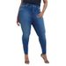 Women's Clothing Large Size Stretch Women's Jeans Large Size Belly Lifting Hip Lifting Pants_ecoleips.com
