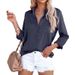 Women's Clothing spring hot sale acetate satin material solid color long sleeved business women's tops shirts women_ecoleips.com