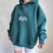Women's Clothing Unisex Casual Hooded Sweatshirt With Letter Print, Double-Layered Neckline, Loose Fit, Comfortable Pullover For Men & Women_ecoleips.com