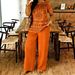 V-Neck Floral Print Lounge Set - Soft Stretch Jogger Pants & Tunic Top For Women_ecoleips.com