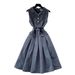 Salt Style Women's Sleeveless Collared Dress Slimming Waist Cinching Pleated Skirt Elegant Fitted Summer Outfit for Commuting_ecoleips.com