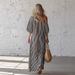 Women's Elegant Off-Shoulder Dress Spring Fashion Irregular Striped Style_ecoleips.com