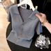 Soft V-Neck Knit Top – Breathable & Office-Ready (Premium Gray) | Summer Workwear Essential Skin-Friendly Fabric_ecoleips.com