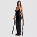 2024 European And American Women's Summer Sexy V-Neck Backless Slim Strap Mermaid Evening Dress Hot Girl_ecoleips.com