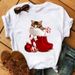 European And American Cross-border Foreign Trade Wholesale High-heeled Shoe Pattern Printed Round-neck Plus-size_ecoleips.com