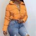 Women's Winter Stand Collar Puffer Jacket With Long Sleeves, Lightweight Warm Coat, Fashionable Streetwear, Comfortable Cotton-Polyester Blend_ecoleips.com