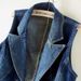 Women's Clothing Women's Slimming Denim Vest Style Short Outerwear For Spring And Autumn Versatile For Formal & Casual For Women_ecoleips.com