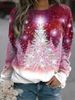 3D Printed Snowflake Christmas Sweatshirt - Cozy Fleece Pullover With Festive Design, Loose Fit Round Neck, Streetwear Style For Women (S-6XL)_ecoleips.com