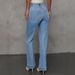 Women's Wide Leg Slim Straight Jeans – High Waist Comfort Stretch Denim Pants For Casual & Office Wear_ecoleips.com