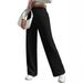 New Autumn/Winter European And American Fashion Women's Wide-Leg Knit Pants High-Waisted Stretch Ribbed Flared Trousers_ecoleips.com