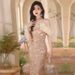Gold Evening Gown New Style French Sequined Waist Cinching Mermaid Skirt Toasting Banquet Dress Art Exam Wear For Women_ecoleips.com
