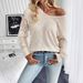 European American Cross-border 2026 Autumn And Winter New Elegant Women's Solid Color V-neck Lace Splicing Long-sleeve_ecoleips.com