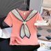 Women's Clothing Plus Size High Quality Short Sleeve T-Shirt For Women Loose Fit Slimming Design Versatile Shoulder Top Summer_ecoleips.com