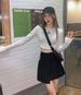 Women's Lace up Long Sleeved T-Shirt Trendy Cropped Base Layer Short Top for Spring And Autumn 2024 New Style Sexy_ecoleips.com